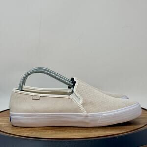 KEDS Double Decker Perforated Slip On Sneakers Off White Casual Shoes Women's 10